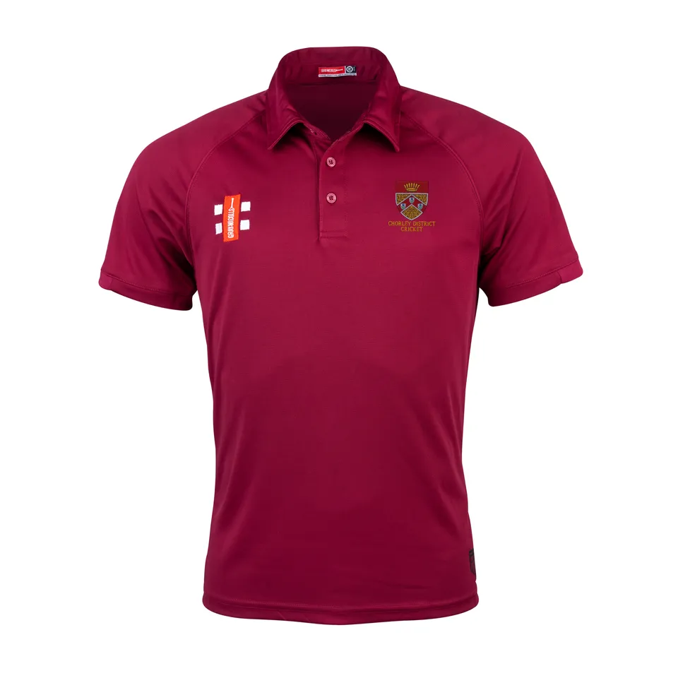 gray-nicolls-matrix-v2-polo-s-s-junior-chorley-district-cc-bordeaux image 1