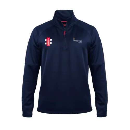 gray-nicolls-pro-thermo-fleece-1-4-zip-fledglings-cricket-senior-navy image 1