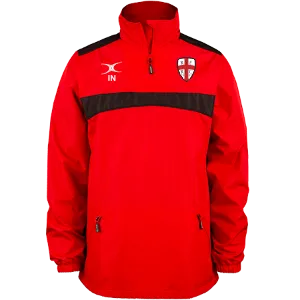 gilbert-rugby-rye-rugby-club-giacca-1-4-zip-photon-bambino-rosso-nero image 1