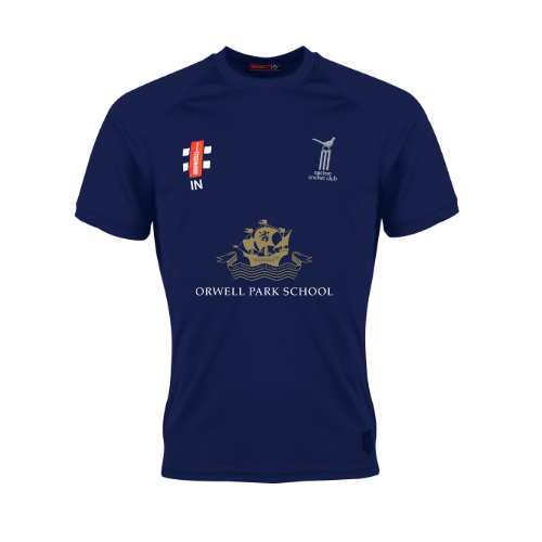 gray-nicolls-matrix-v2-t-shirt-cricket-junior-blu-navy-manica-corta image 1