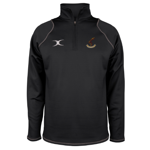 gilbert-rugby-hook-and-odiham-rfc-quest-pile-1-4-zip-uomo-nero image 1