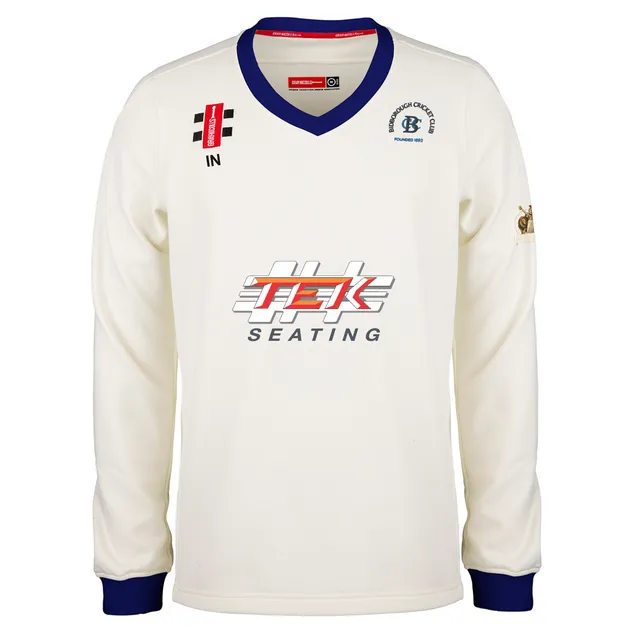 gray-nicolls-pro-performance-maglione-cricket-junior-bidborough-cc-avorio-navy image 1