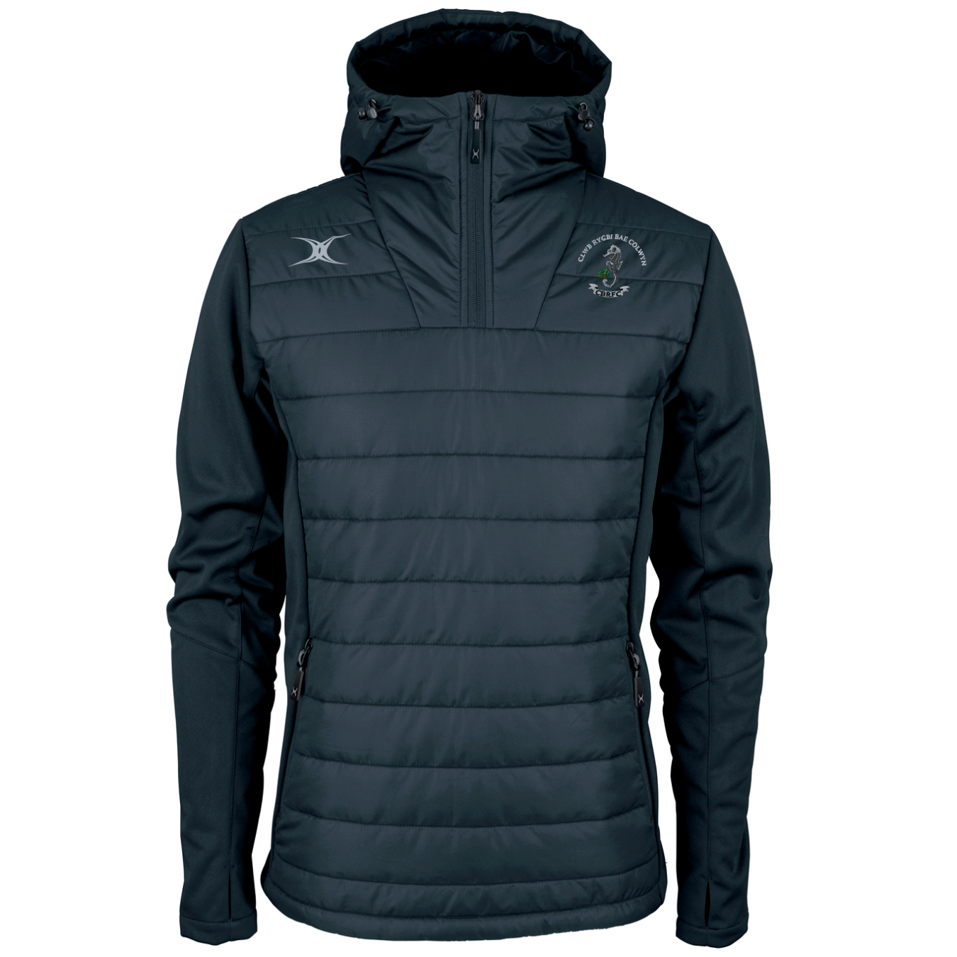 gilbert-rugby-pro-active-giacca-quarter-zip-senior-colwyn-bay-rfc-blu-navy-scuro image 1
