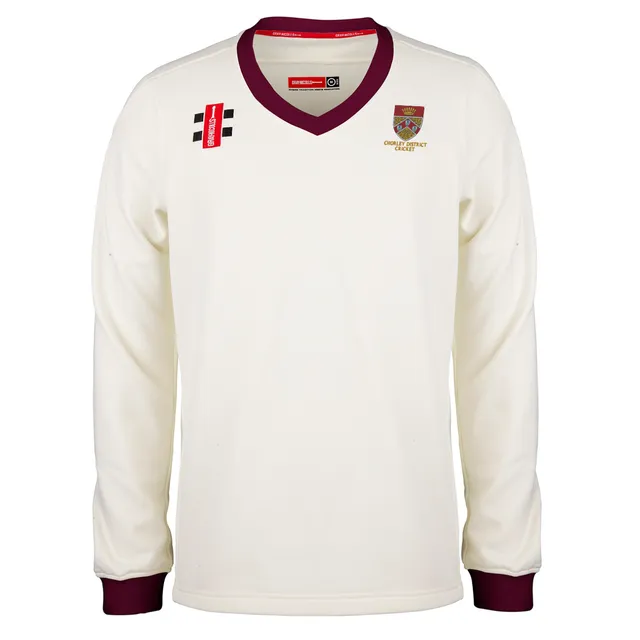 gray-nicolls-chorley-district-cc-pro-performance-maglione-match-junior-avorio-bo image 1