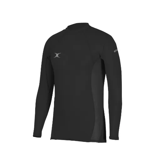 gilbert-rugby-atomic-ii-maglia-termica-baselayer-tadley-tigers-bambino-nero image 1