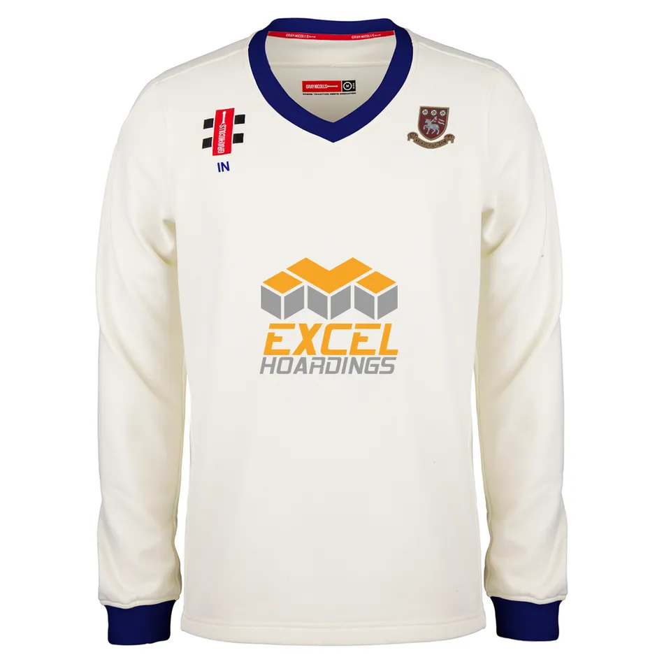 gray-nicolls-cleckheaton-cc-maglione-pro-performance-junior-avorio-navy image 1