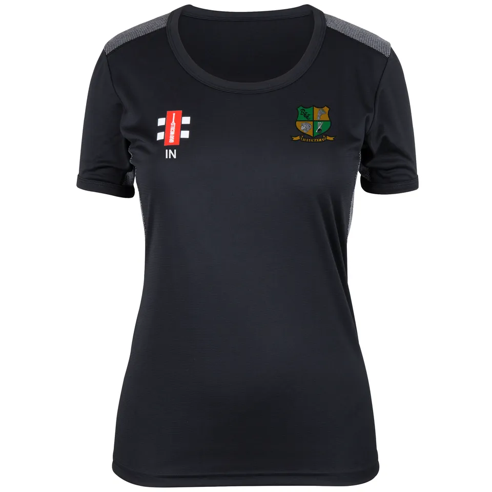 gray-nicolls-ridgeway-cc-donna-pro-performance-t-shirt-manica-corta-nero image 1