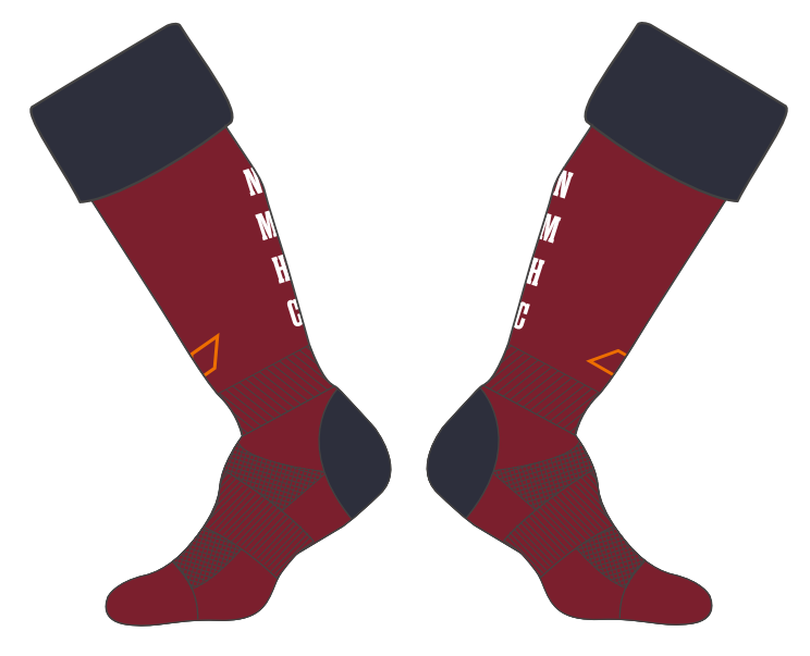 grays-newcastle-medics-hc-g650-calze-senior-bordeaux-blu-navy image 1