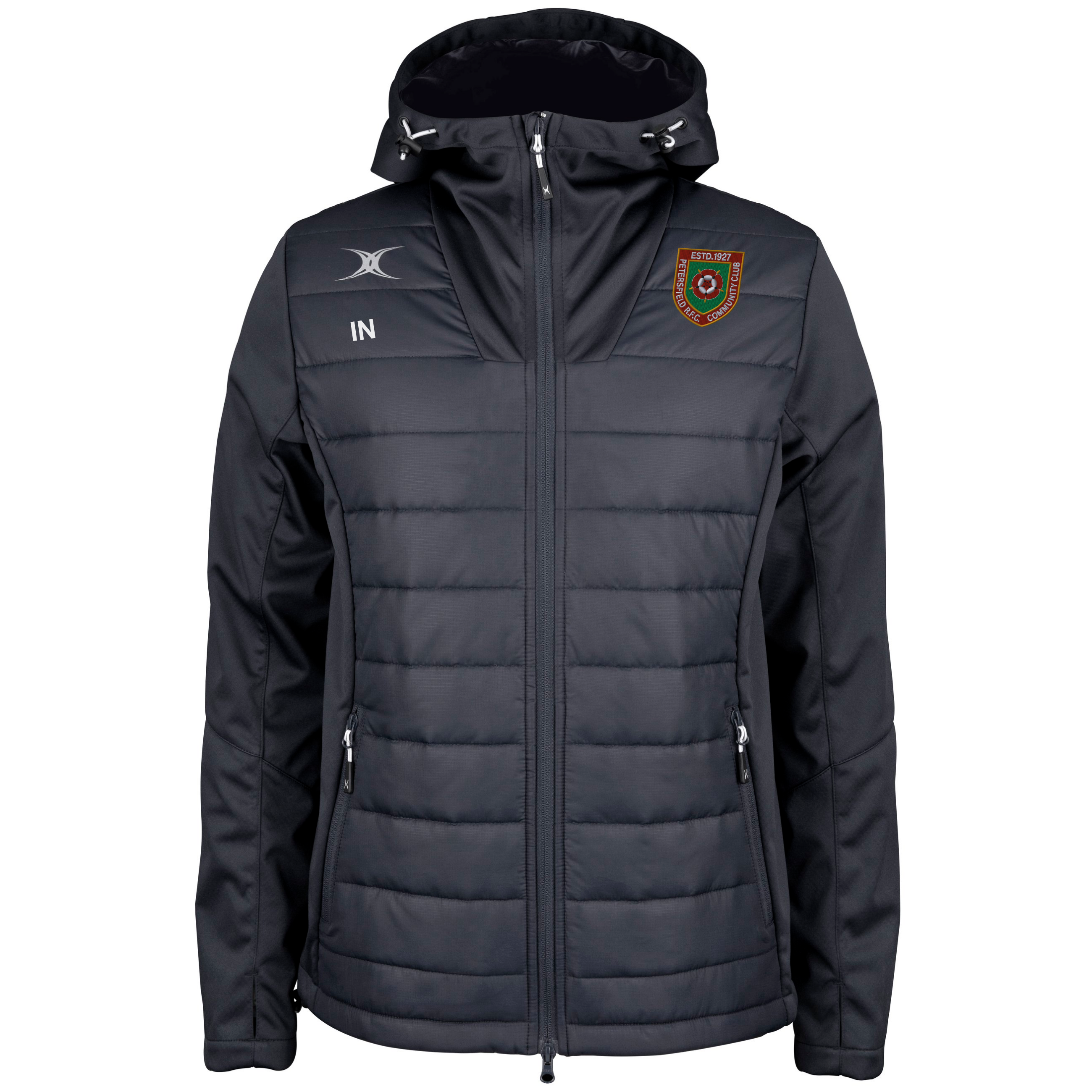 gilbert-rugby-petersfield-rfc-pro-active-full-zip-jacket-senior-nero-giacca-rugb image 1