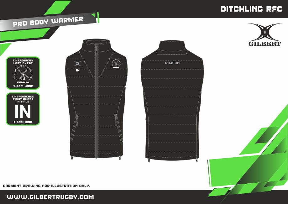 gilbert-rugby-pro-smanicato-adulto-ditchling-rfc-nero image 2