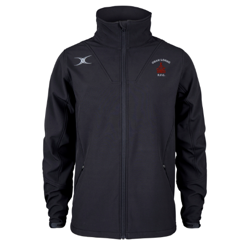 gilbert-rugby-oban-lorne-rfc-senior-giacca-softshell-full-zip-nera-pro image 1