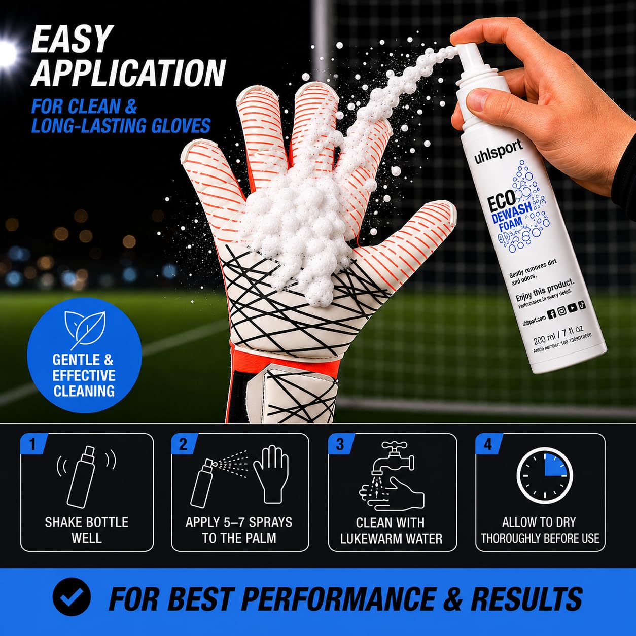 uhlsport-eco-wash-200ml-pulitore-per-guanti-da-portiere-calcio image 2