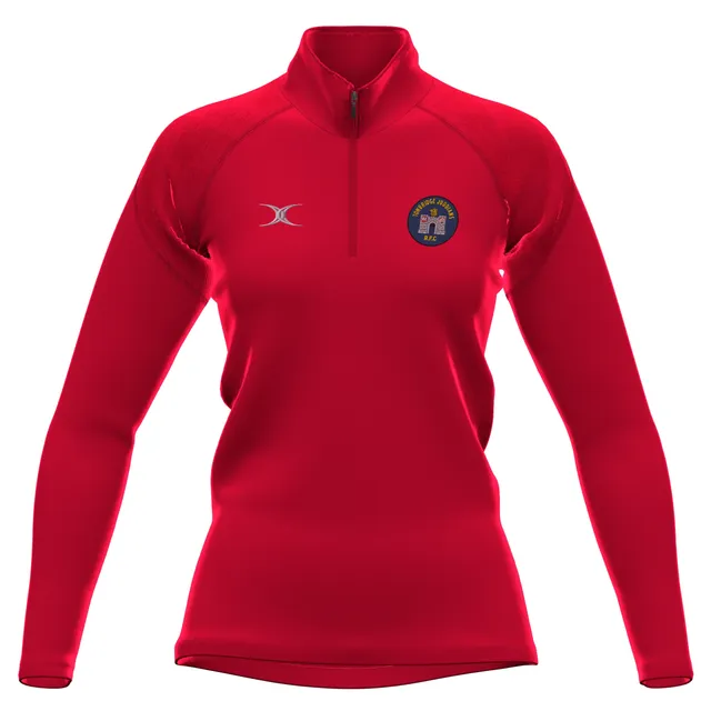 gilbert-rugby-gts-pile-1-4-zip-donna-rosso-tonbridge-juddians-rfc image 1