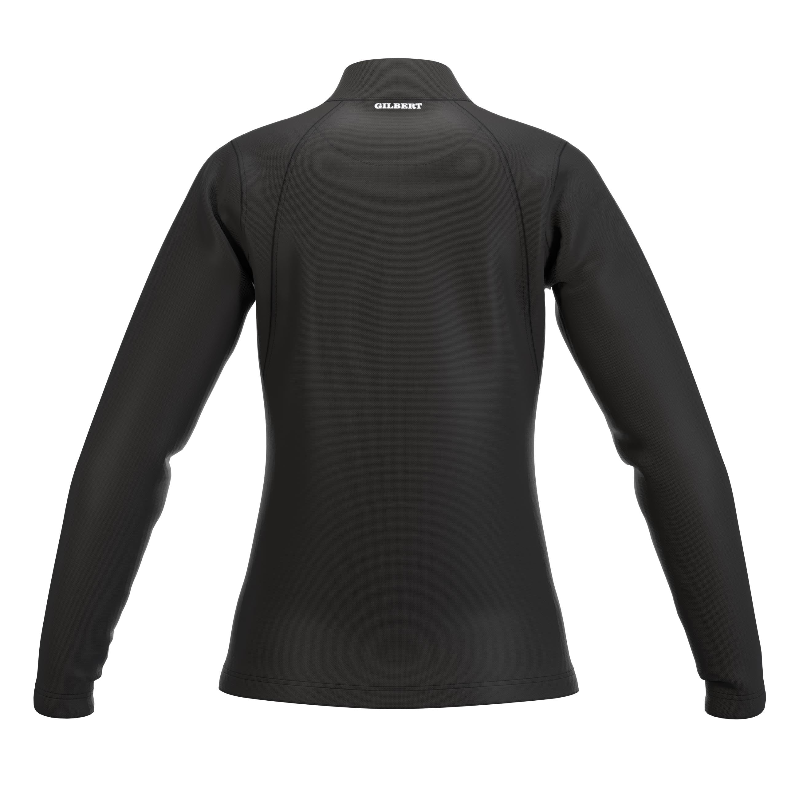 gilbert-rugby-atom-felpa-1-4-zip-donna-nero-e-blu-navy image 2