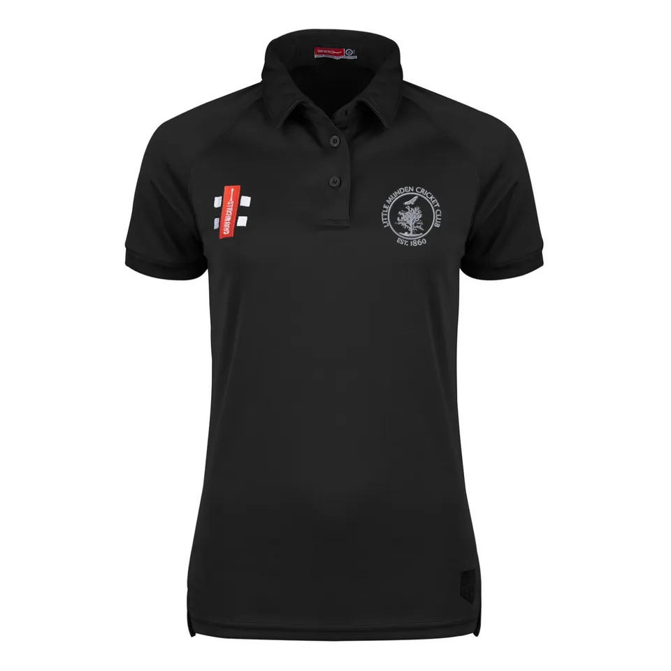 gray-nicolls-matrix-v2-polo-s-s-donna-little-munden-cricket-club-nero image 1