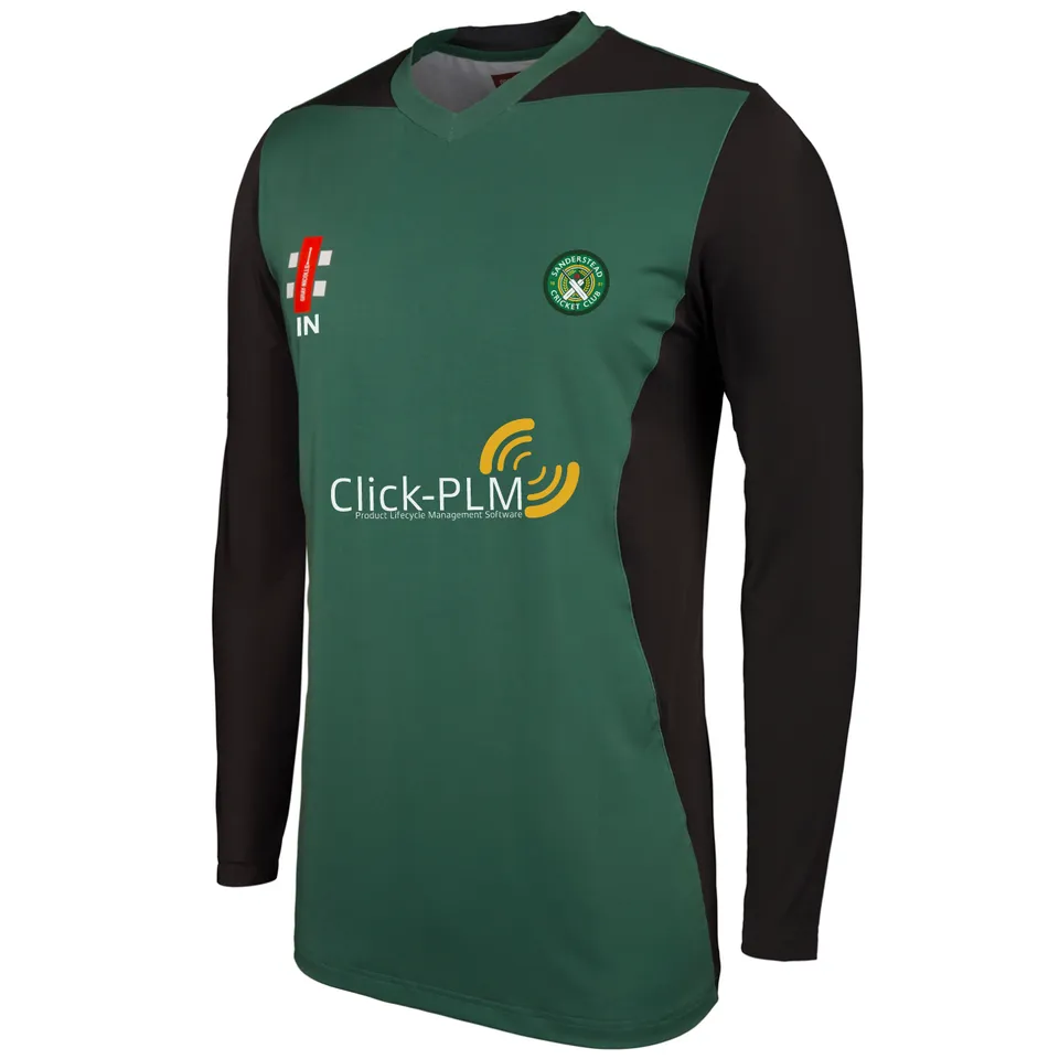 gray-nicolls-sanderstead-cc-adult-pro-performance-maglia-t20-manica-lunga-verde- image 1