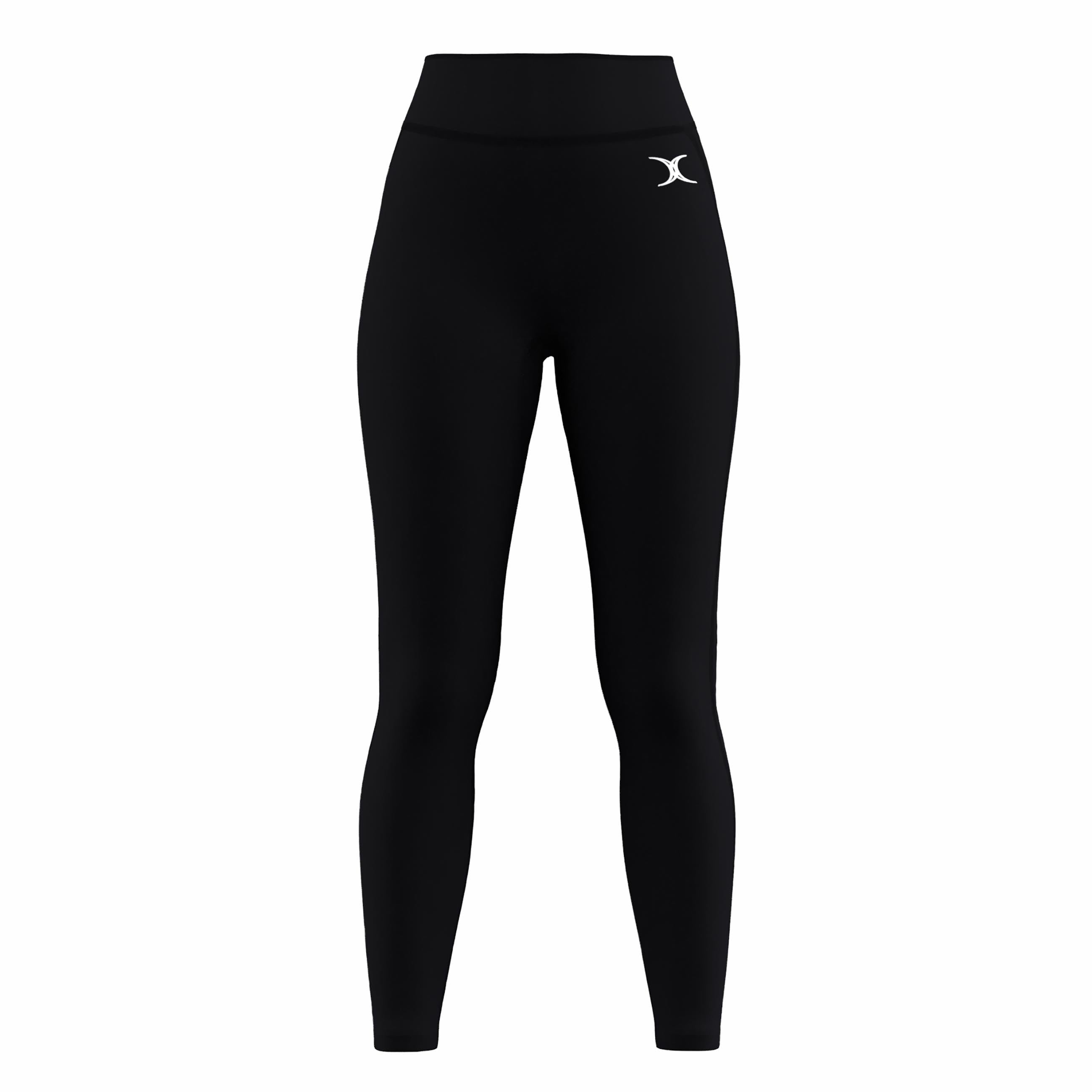 gilbert-rugby-gts-leggings-donna-vita-alta-neri-e-blu-navy image 1