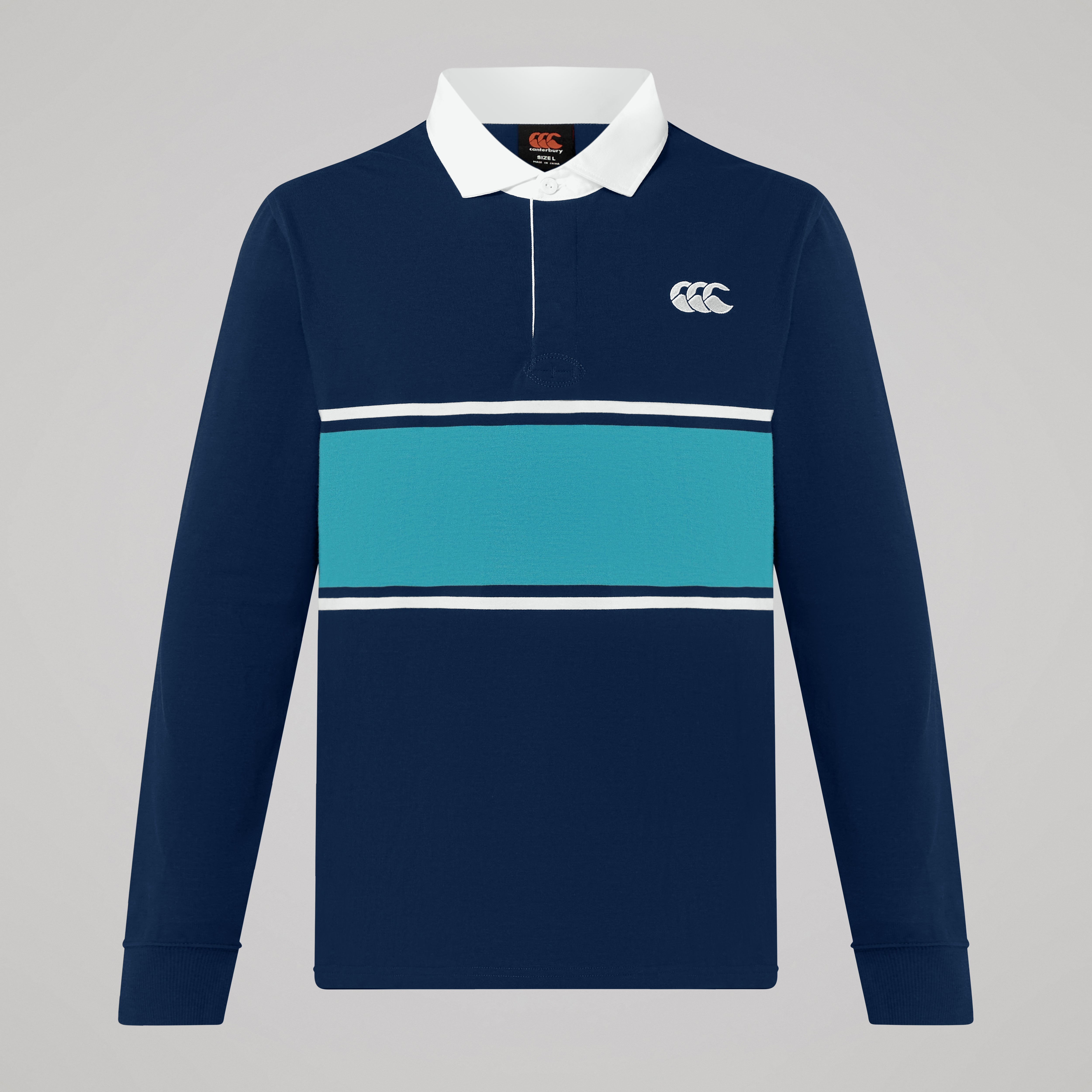 canterbury-fundamentals-stripe-rugby-jersey-uomo-maglia-rugby-blu image 1