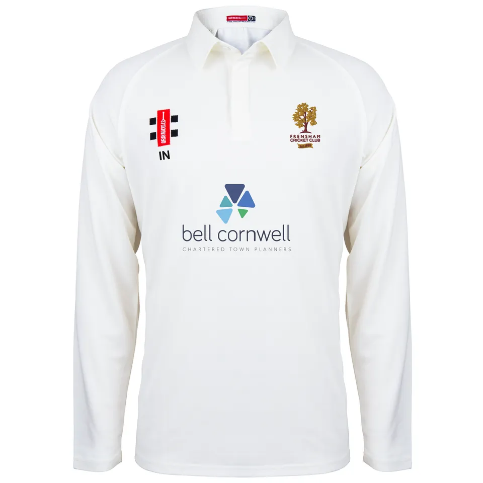 gray-nicolls-frensham-cc-senior-matrix-v2-maglia-cricket-manica-lunga-avorio image 1