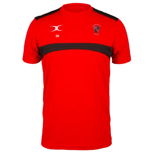 gilbert-rugby-old-brodleians-rufc-t-shirt-photon-rosso-nero-con-iniziali image 1