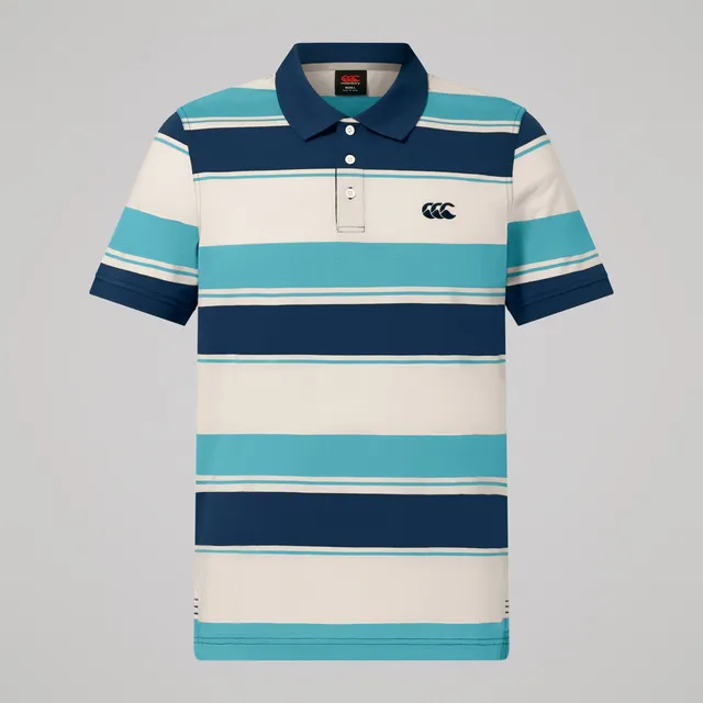 canterbury-fundamentals-stripe-polo-uomo-blu-a-maniche-corte image 1