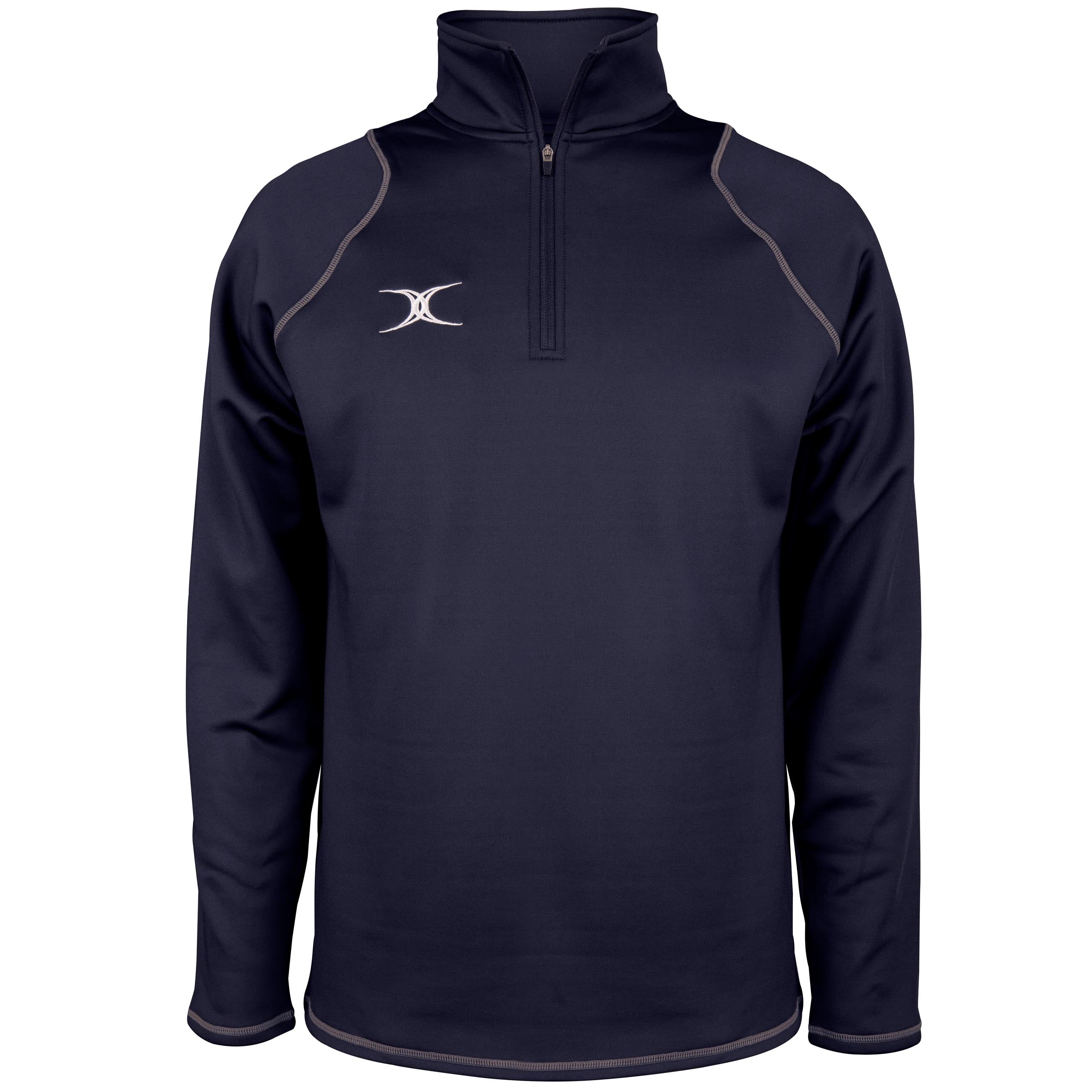 gilbert-rugby-quest-ii-1-4-zip-fleece-uomo-pile-rugby-nero-blu-navy-verde image 3