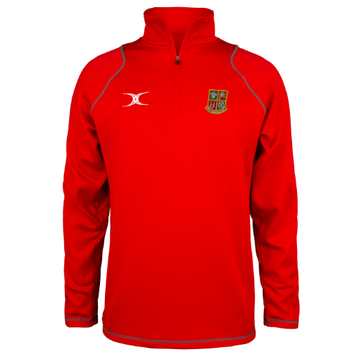gilbert-rugby-new-tredegar-rfc-senior-quest-pile-1-4-zip-rosso-uomo image 1