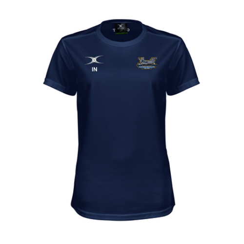 gilbert-rugby-photon-ii-t-shirt-donna-blu-navy-hastings-bexhill-rfc image 1