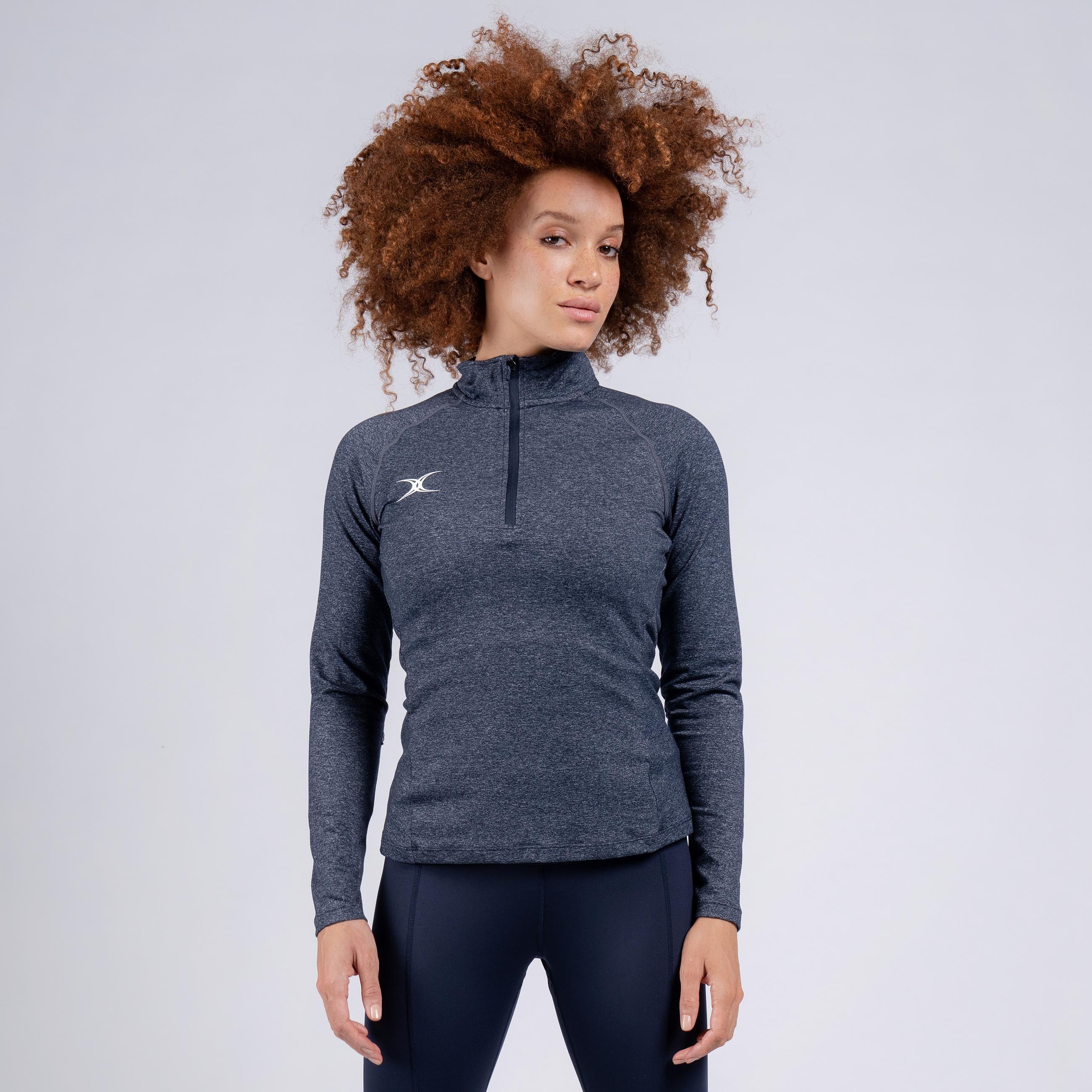 gilbert-rugby-synergie-pro-top-warm-up-donna-nero-blu-navy image 7