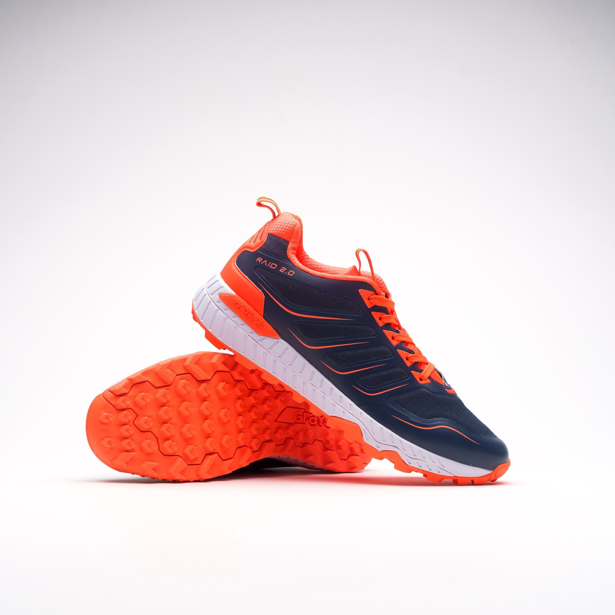 grays-raid-2-0-scarpe-hockey-junior-blu-navy-arancione image 1