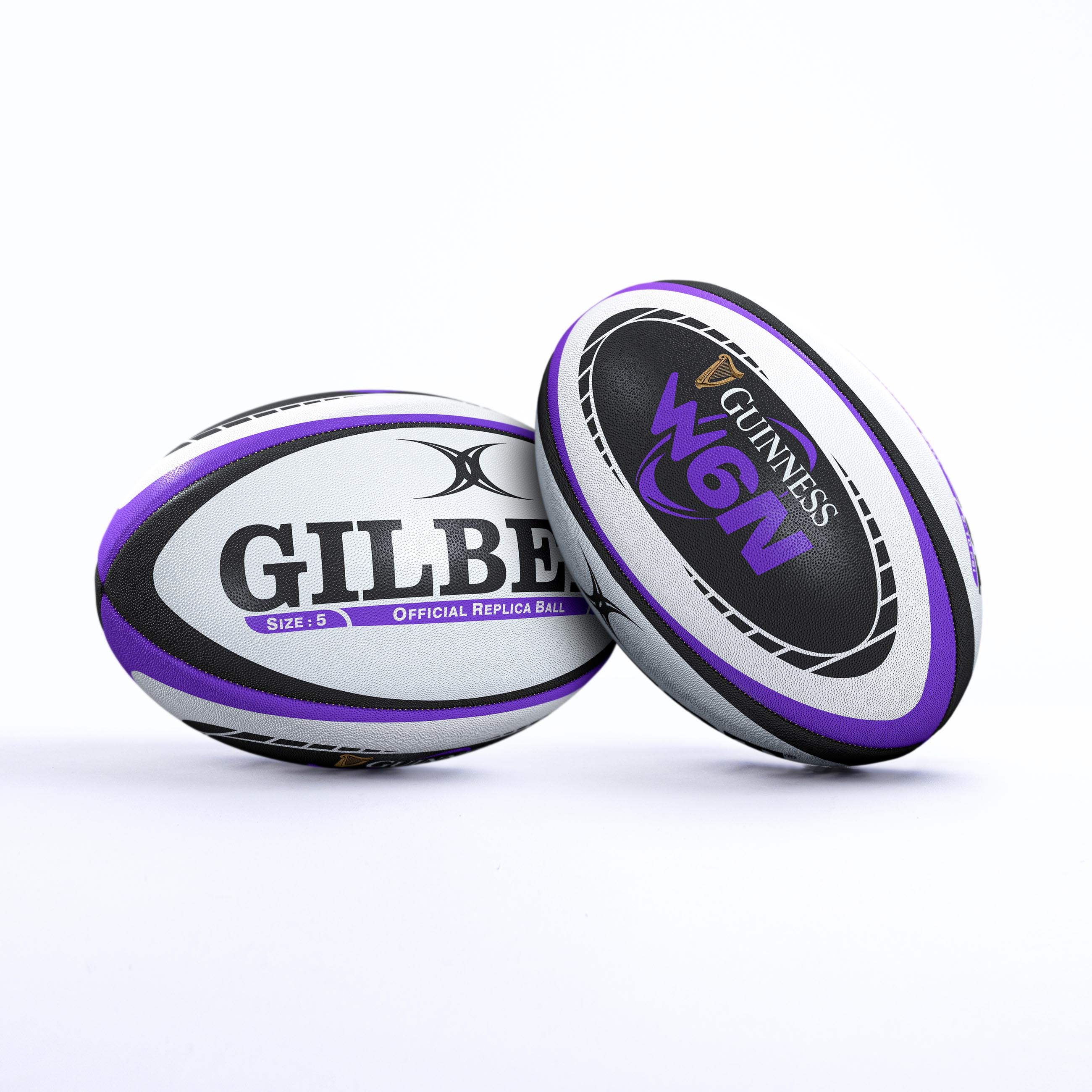 gilbert-rugby-guinness-women-s-six-nations-replica-pallone-rugby-n-5 image 1