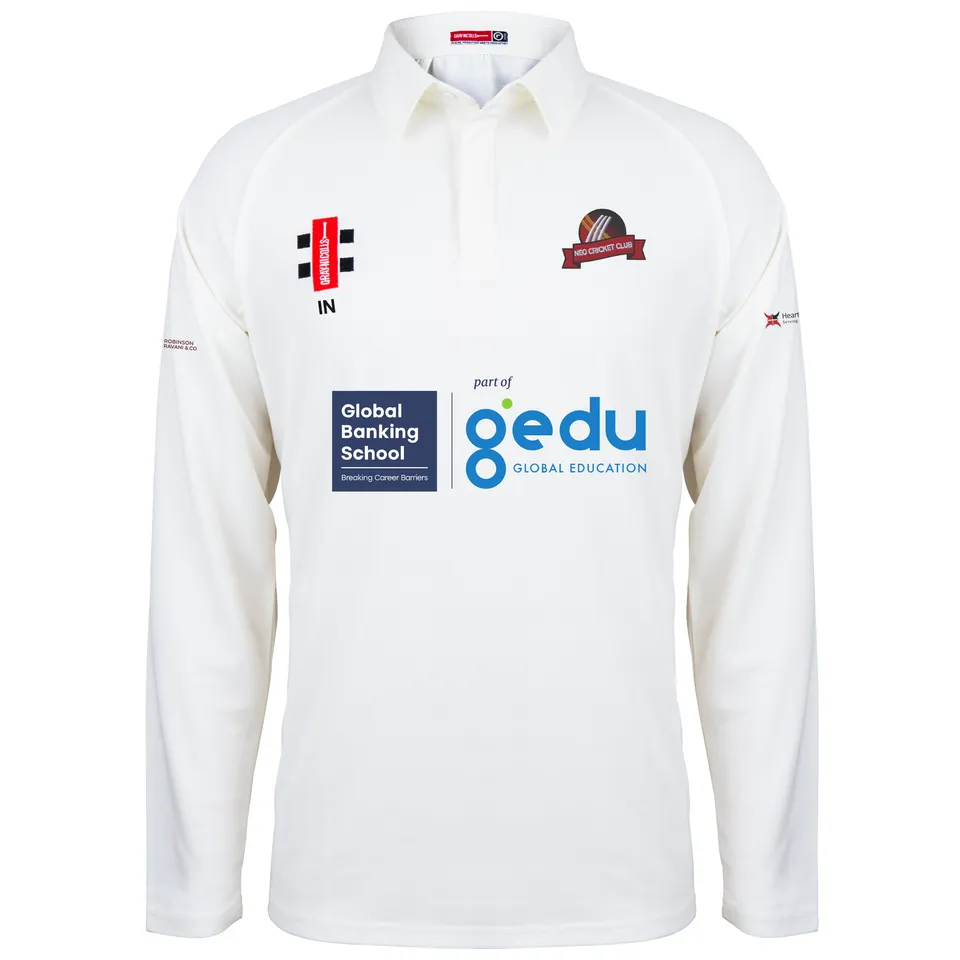 gray-nicolls-matrix-v2-maglia-cricket-manica-lunga-junior-neo-cricket-club-avori image 1