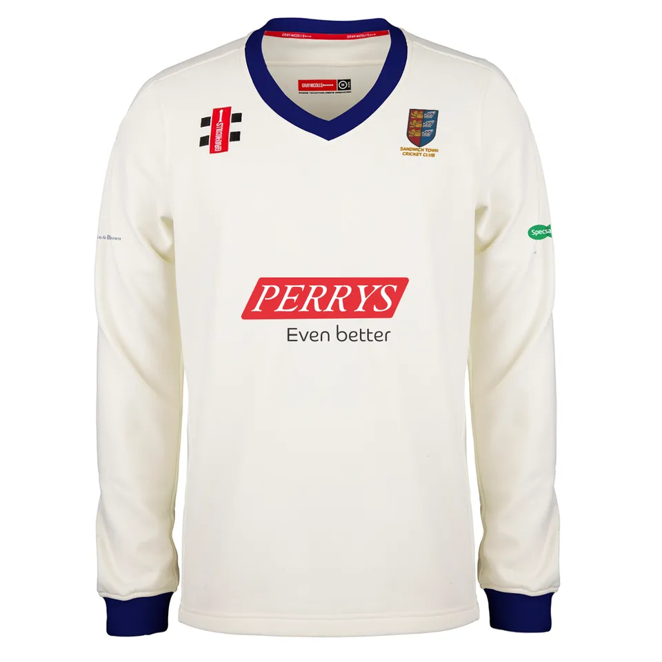 gray-nicolls-sandwich-town-cc-pro-performance-maglione-match-adulto-avorio-navy image 1