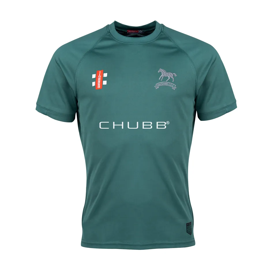 gray-nicolls-matrix-v2-t-shirt-manica-corta-junior-wiltshire-cricket-verde image 1