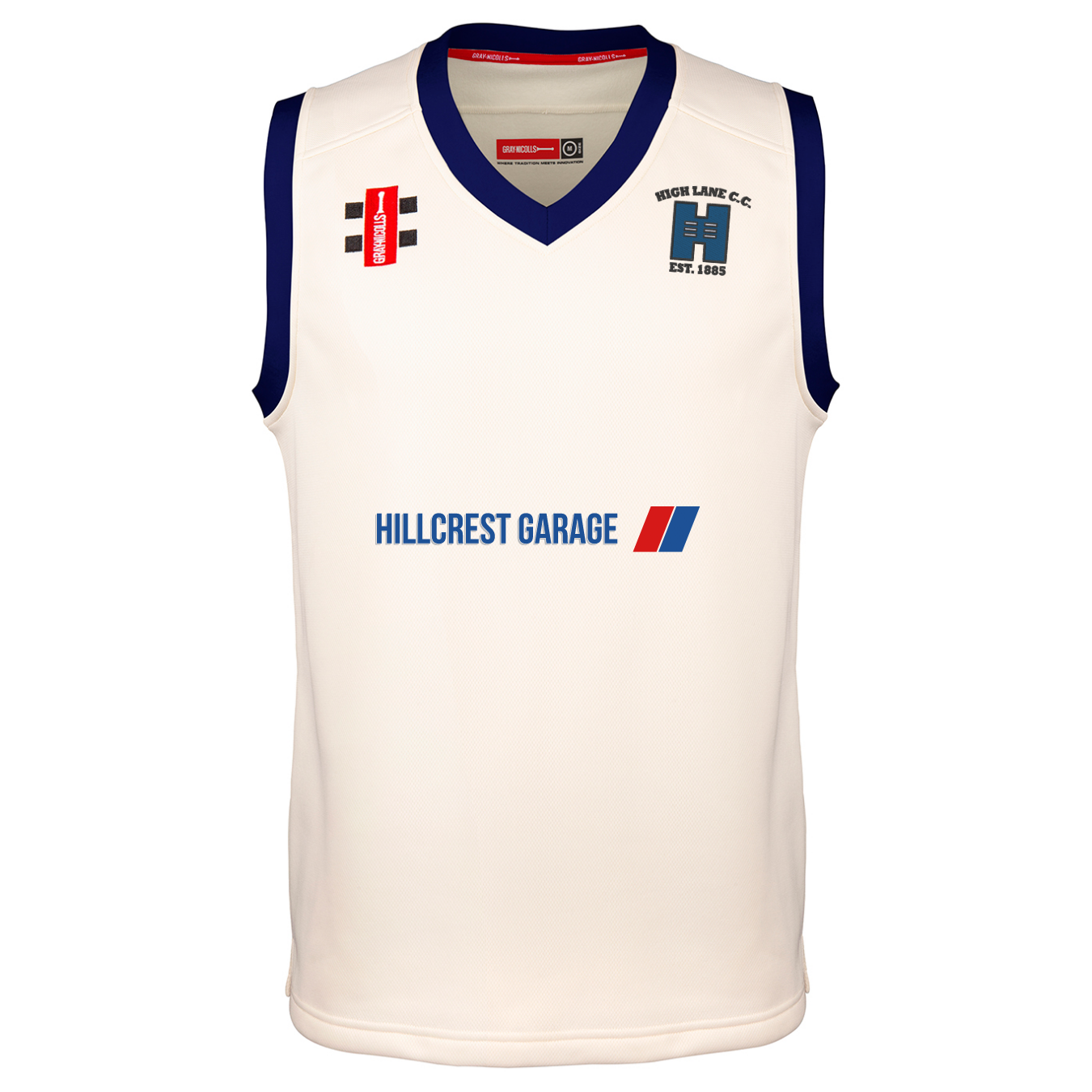 gray-nicolls-high-lane-c-c-adulto-pro-performance-gilet-match-avorio-blu-navy image 1