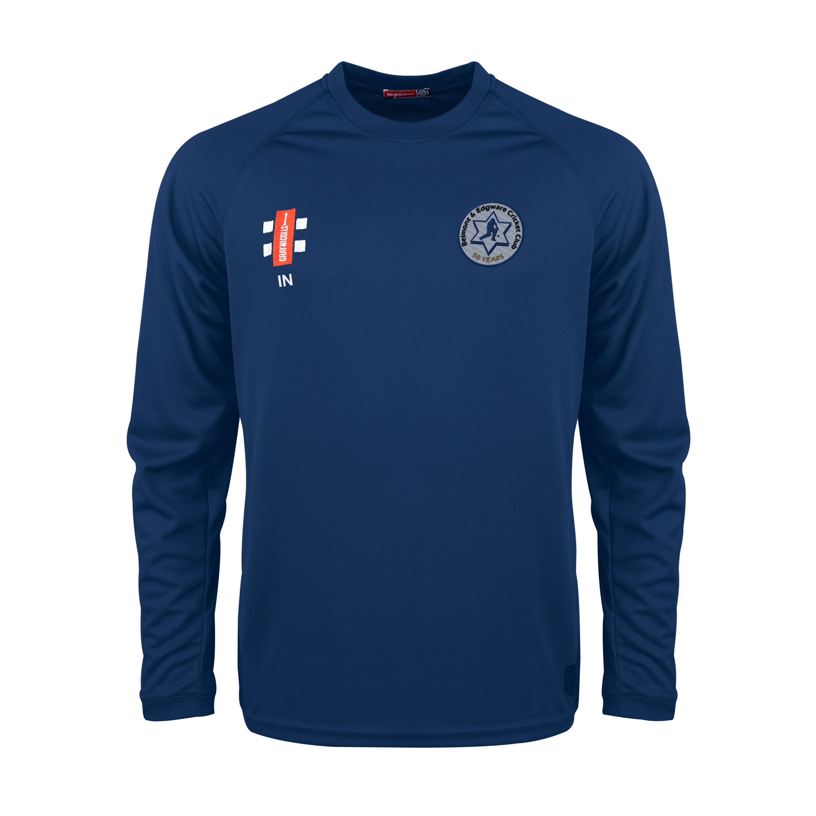 gray-nicolls-matrix-v2-maglia-manica-lunga-senior-navy-belmont-edgware-cc image 1
