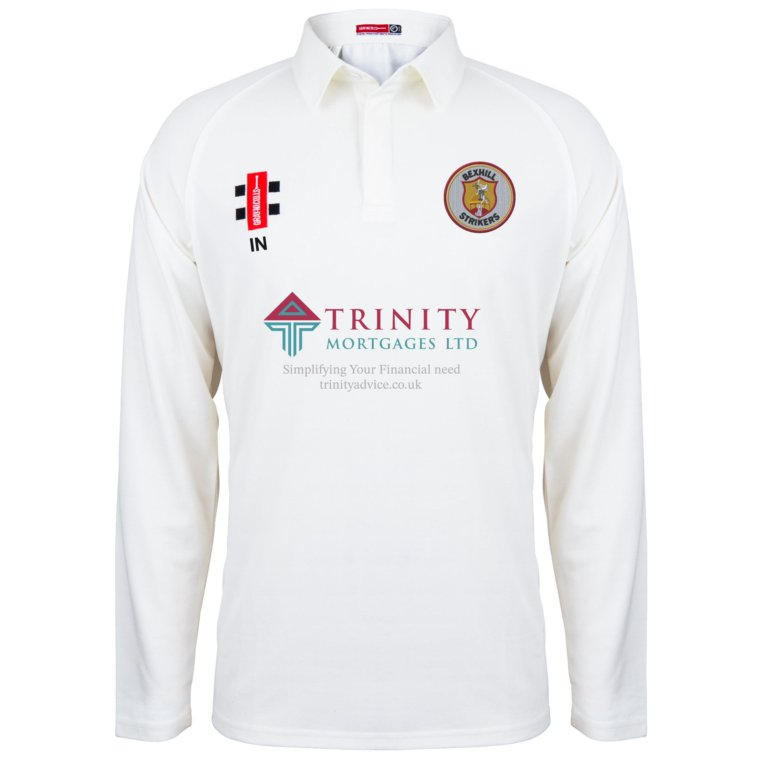 gray-nicolls-matrix-v2-maglia-cricket-manica-lunga-senior-ivory-bexhill-strikers image 1