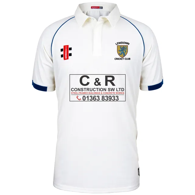gray-nicolls-matrix-v2-maglia-gara-maniche-corte-lewdown-cc-senior-avorio-navy image 1