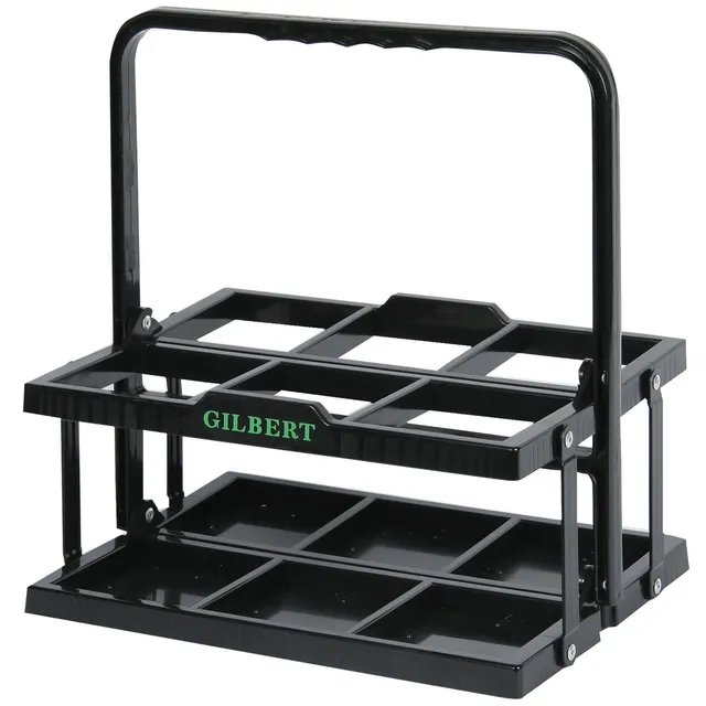gilbert-rugby-water-bottle-carrier-trasportino-porta-borracce-6-posti-nero image 1