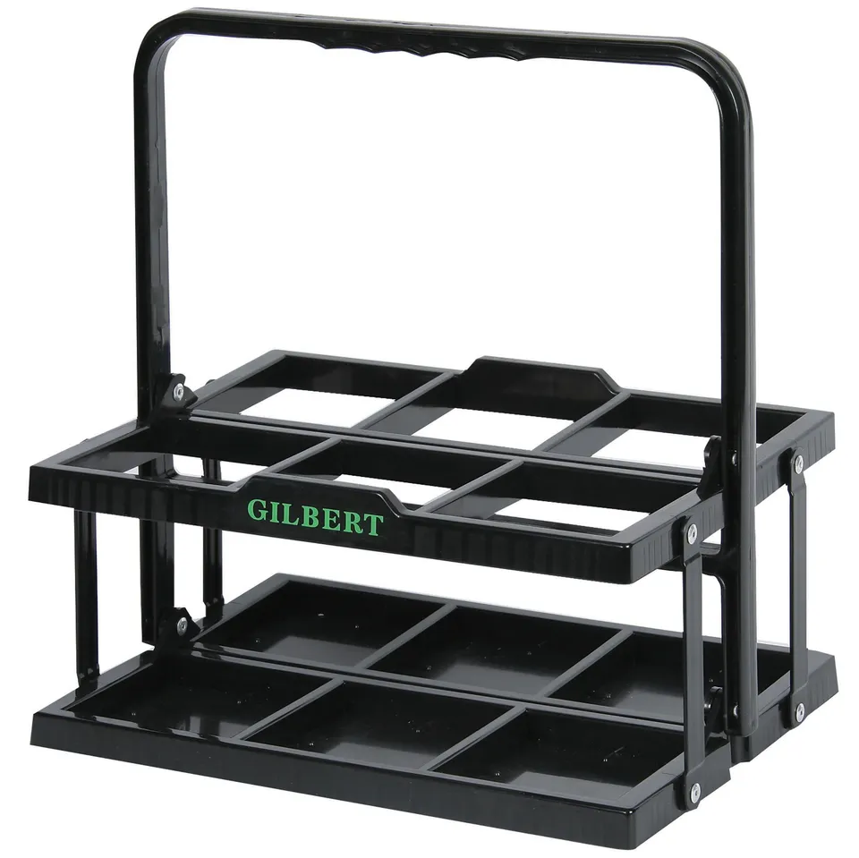 gilbert-rugby-water-bottle-carrier-trasportino-porta-borracce-6-posti-nero image 1