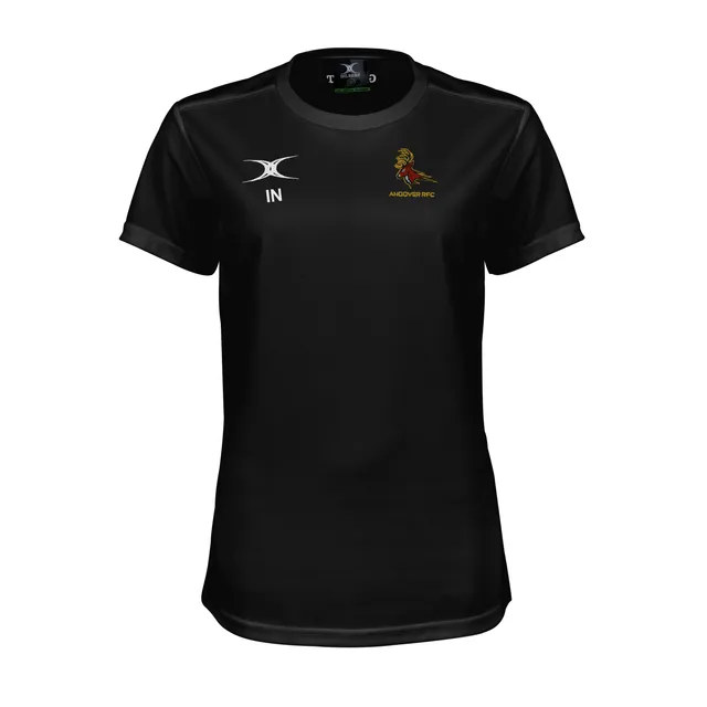 gilbert-rugby-photon-ii-t-shirt-donna-manica-corta-andover-rfc-nero image 1