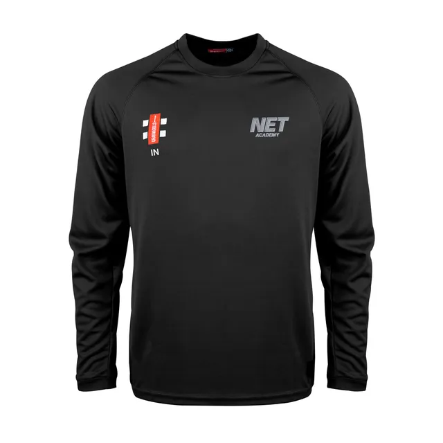 gray-nicolls-net-academy-senior-matrix-v2-manica-lunga-nero-maglia-training-cric image 1