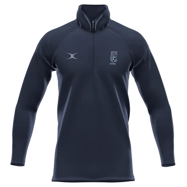 gilbert-rugby-bedford-junior-blues-gts-pile-1-4-zip-bambino-blu-navy image 1