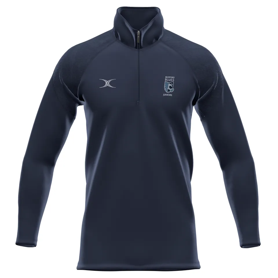 gilbert-rugby-bedford-junior-blues-gts-pile-1-4-zip-bambino-blu-navy image 1