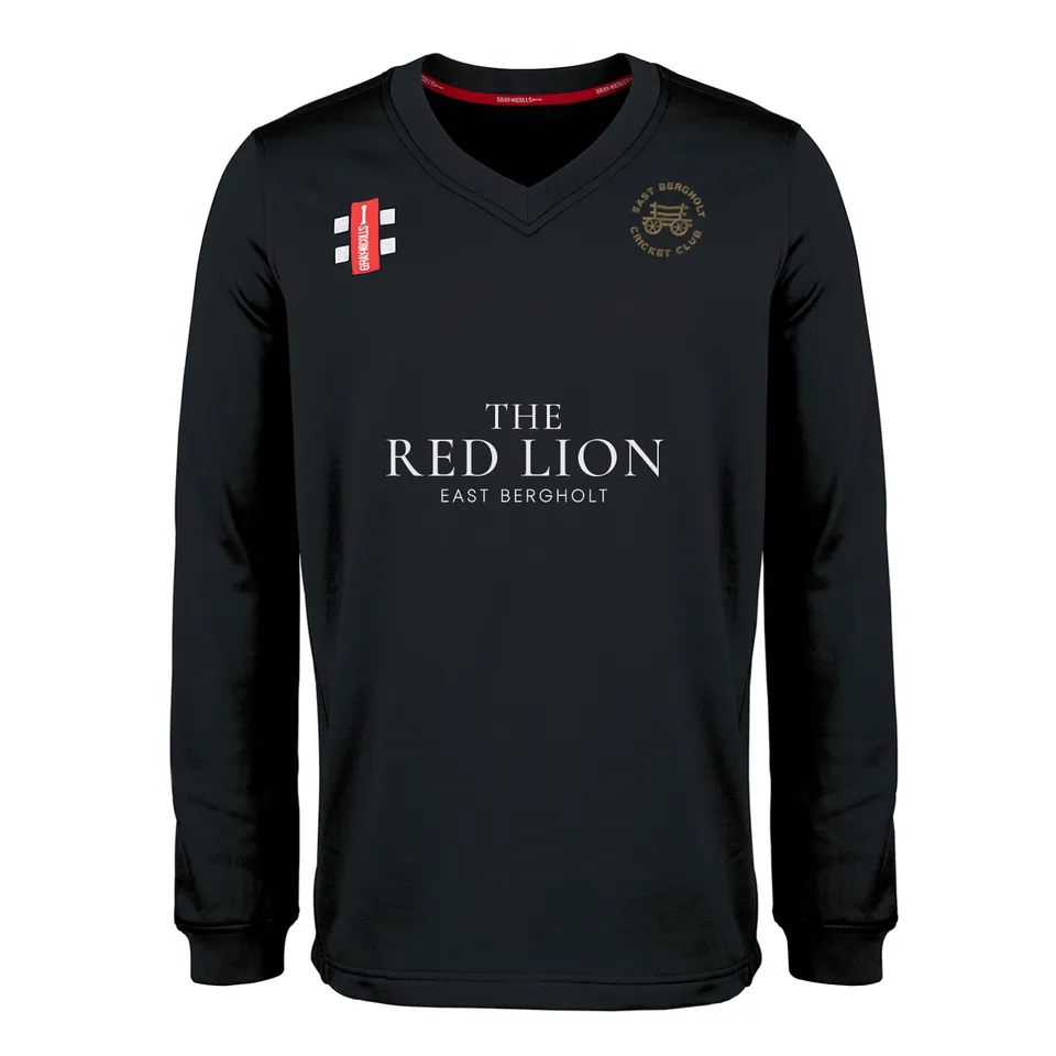 gray-nicolls-east-bergholt-cricket-club-adult-pro-performance-match-sweater-blac image 1