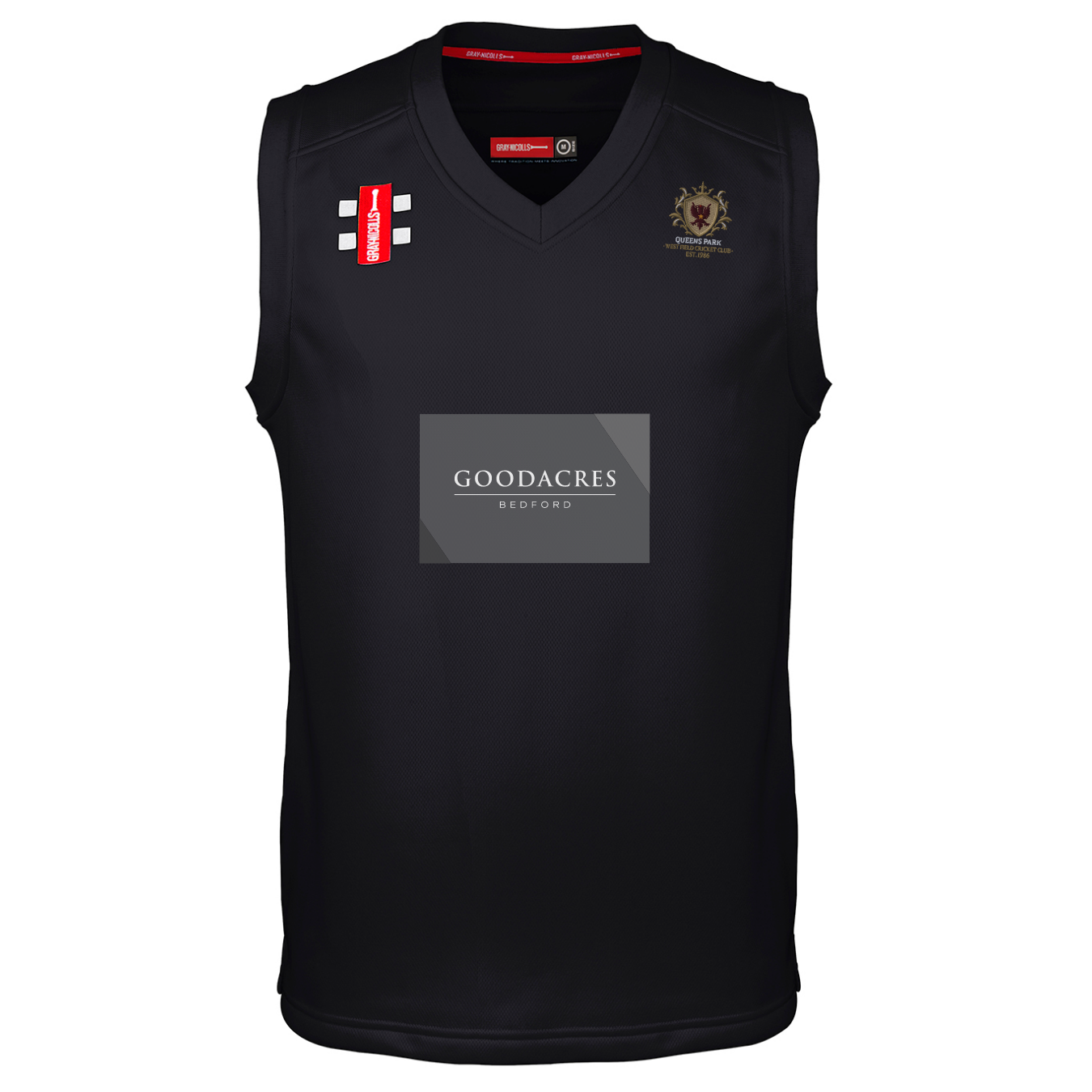 gray-nicolls-queens-park-westfield-pro-performance-slipover-match-junior-nero image 1