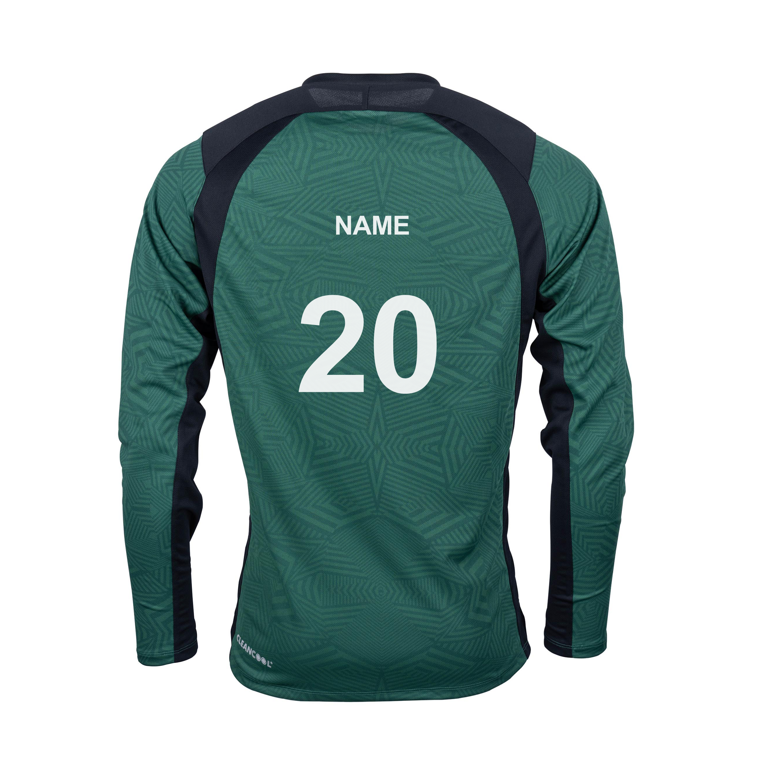 gray-nicolls-broadstone-cc-junior-pro-t20-maglia-cricket-manica-lunga-verde-nero image 2