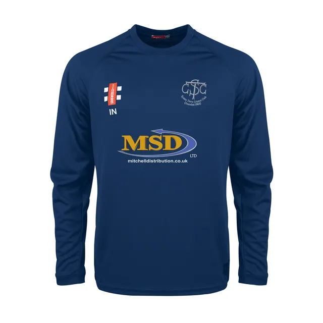 gray-nicolls-syston-town-cc-senior-t-shirt-m-l-matrix-v2-navy image 1