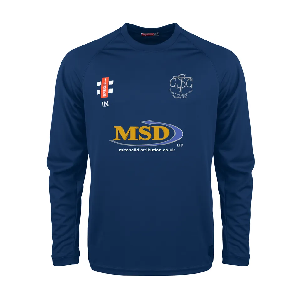 gray-nicolls-syston-town-cc-senior-t-shirt-m-l-matrix-v2-navy image 1