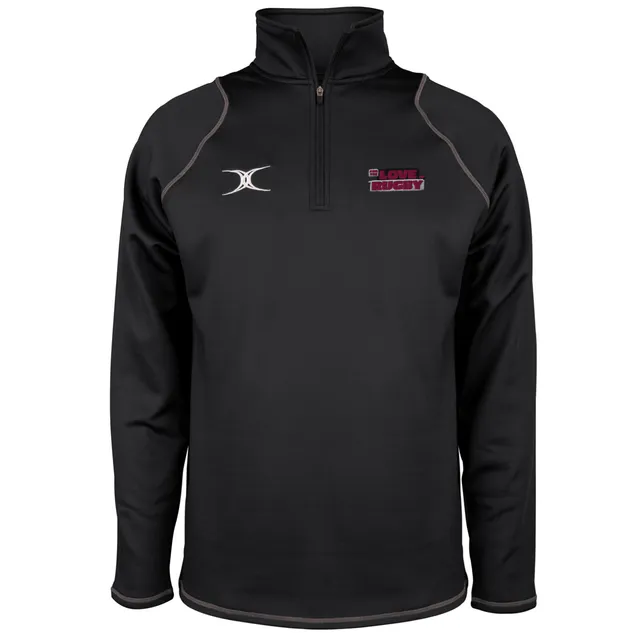 gilbert-rugby-quest-1-4-zip-fleece-uomo-nero-pile-rugby-for-the-love-of-rugby image 1